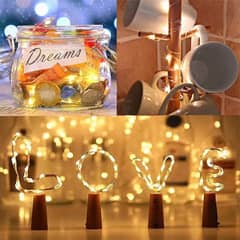 MICRO - 30uds botella de vino con luces de 10 led de 1 m con corcho