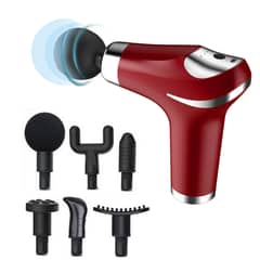 GENERICO - M4 Pistola de Masaje Muscular Recargable con Vibración-Rojo