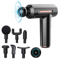 GENERICO - M5 Pistola de Masaje Muscular Recargable con Vibración-Negro