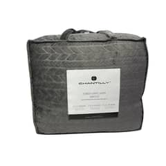 CHANTILLY - Plumón flannel sherpa 1.5 plazas grafito