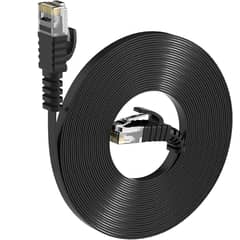 KUANGYE - Cable ethernet red lan 30m reforzado cat6 internet consola negro