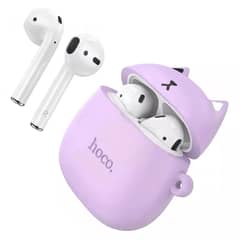 HOCO - Audífonos EW45 Inalámbricos Funda de Gato Morado