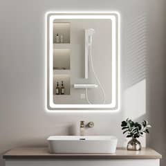 LONEASY - Espejo LED De Baño 50 x 70 cm SBotones táctiles Inteligentes
