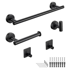 LONEASY - 5 Piezas Juego de Accesorios de Baño Ganchos para Toallas de Baño