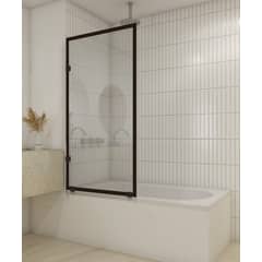 DELL ORTO - Shower Door vidrio templado Impresión Digital 100x150 cm Negro