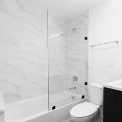 DELL ORTO - Shower Door Templado 100x150 cm - Herraje negro - Civita