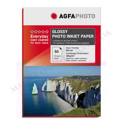 AGFA - Papel Fotográfico Glossy A4 180 g Alto Brillo X 50 Hojas