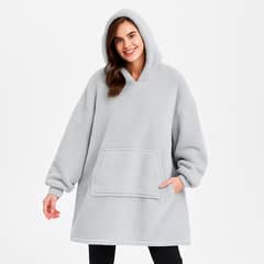 MOVI - Polerón Sherpa Oversize con Capucha Tipo Huggle Talla Única
