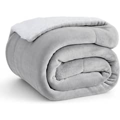 AZ AURAZEUS - Frazada Chiporro 1.5 Plazas Manta Termica Sherpa Polar Gris Az