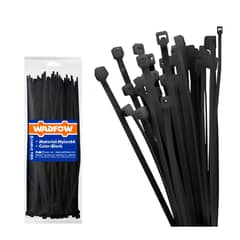 WADFOW - Set De 100 Amarras Plasticas 3.6x200 Mm 18 Kg negro