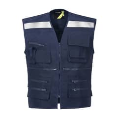 ACTIVEX - Chaleco Geologo Poplin Azul Marino CReflectante