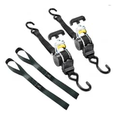 MUNDO MAGIA - Pack X2 Correaeslinga Amarre Retráctil 25cmx3m Negro