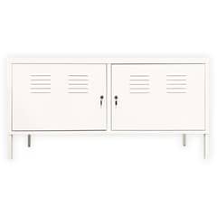 MOBITAT - Gabinete tipo rack metálico 2 puertas Blanco