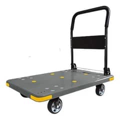 GENERICO - Carro De Carga Multiuso Resistente Plataforma 600kg 90x60cms Negro