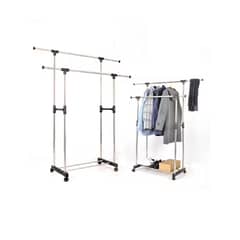 GENERICO - Perchero Colgador Doble De Ropa Exhibicion Metalico