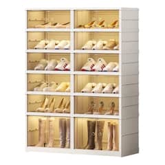 EVERSO - Zapatera Plegable 2x 5+1 Niveles Pieza Firme Sin Instalació