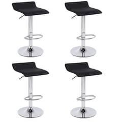 GENERICO - Pack 4 Piso De Bar Plano Altura Regulable negro
