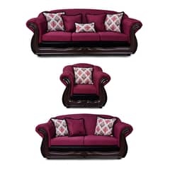 AMERICA DECORA - Living 4-3-1 Grand Búfalo Mixto Rojo