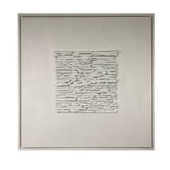 GENERICO - Cuadro decorativo blanco 80x80