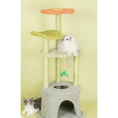 HOMER OUTDOOR - Rascador Para Gatos Cocolumpio Para Gatos De 4 Pisos Verde