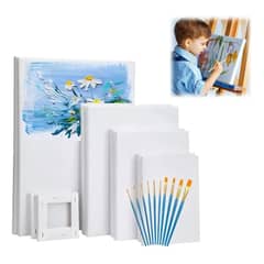 TNAKIEX - 10 Bastidor Para Pintar De Lienzo Grand Y 10 Pinceles Oleo