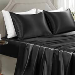ROSEWOOD - Sabanas Satin Ultra Suaves Juego Completo - Negro - Super King