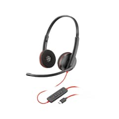 POLY - Audífonos Blackwire 3220 USB-C Adaptador USB-A