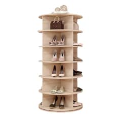 DETODOYMAS - Zapatero Organizador circular 137x60cm Chic Home - Blanco