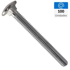 MAMUT - Perno Coche 1/4" x 2" zincado brillante 100 unidades
