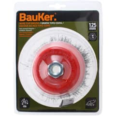 BAUKER - Grata copa para esmeril 5" acero