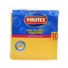 VIRUTEX - Paño multiuso tradicional x3 absorbente amarillo