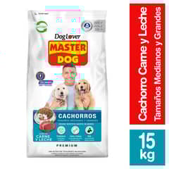 MASTER DOG - Alimento Seco para Perro Cachorro Carne y leche 15 kg