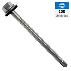 MAMUT - Tornillo Autoperforante Cabeza Hexagonal Metal 2-1/2 " 12 mm 100 Unidades