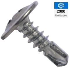 FIXSER - Tornillo Autoperforante Cabeza Lenteja Metal 2 " 8 mm 2000 Unidades