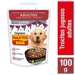 MASTER DOG - Alimento húmedo para perro adulto 100g carne/arroz/vegetales