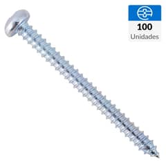MAMUT - Tornillo Roscalata Cabeza Phillips Metal 1-1/2 " 6 mm 100 Unidades