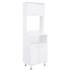 TUHOME - Mueble Cocina 4 Puertas 4 Repisas 54x160x35 cm Blanco