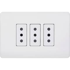 SCHNEIDER ELECTRIC - Tomacorriente triple 10 A Blanco Genesis