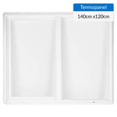 WINTEC - Ventana termopanel PVC 140x120 cm blanco corredera