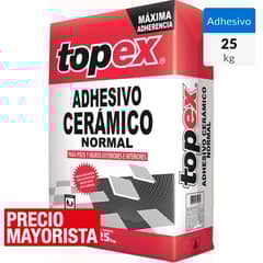 TOPEX - Adhesivo Cerámico Tradicional Piso y muro Superficie Rígido 25 kg