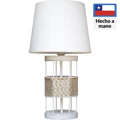 CAROLD STEVENS - Lámpara de Velador Vel Jau Blanco 60 W 25x42 cm