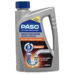 PASO - Desatascador Gel Tuberías y Desagües 1 l Botella