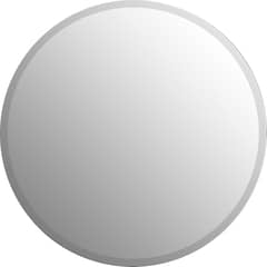 KLIPEN - Espejo con Bisel Baño Forma Redonda 80x80 cm Gris Cherry