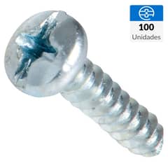 MAMUT - Tornillo Roscalata Cabeza Phillips Metal 5/8 " 6 mm 100 Unidades