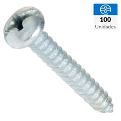 MAMUT - Tornillo Roscalata Cabeza Phillips Metal 1 " 8 mm 100 Unidades