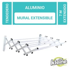 KLEINE WOLKE - Tendedero de ropa plegable mural 61x22x86 cm M aluminio