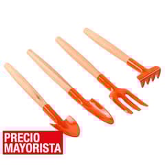TRAMONTINA - Kit de herramientas para jardinería 4 piezas naranjo