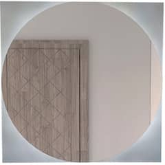 TUHOME - Espejo Baño Redonda 60x60 cm Gris Salermo