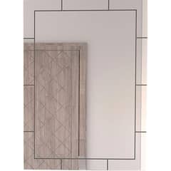 TUHOME - Espejo Baño Rectangular 53x71 cm Gris Turin
