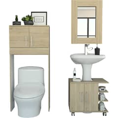 TUHOME - Espejo Optimizador Lavamanos Baño Bath300 Rovere Blanco